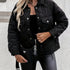 Damen Winterjacke mit langen Ärmeln und Knopfdetails